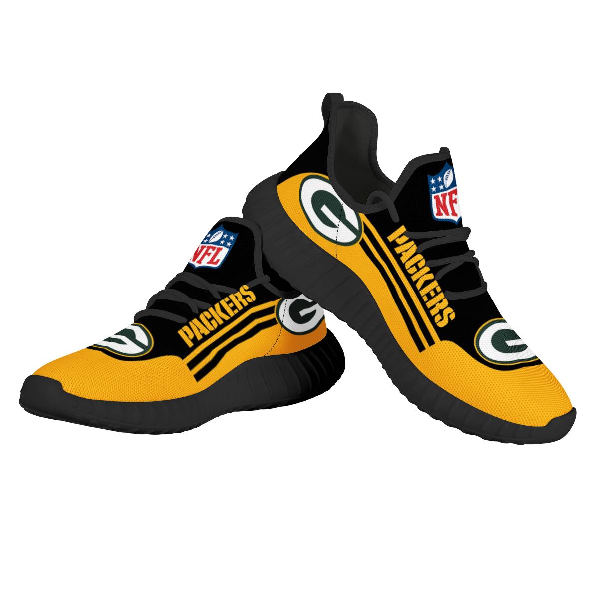 Women's NFL Green Bay Packers Mesh Knit Sneakers/Shoes 007